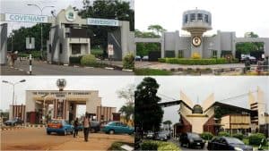 Nigerian Federal, State and Private Universities 2025