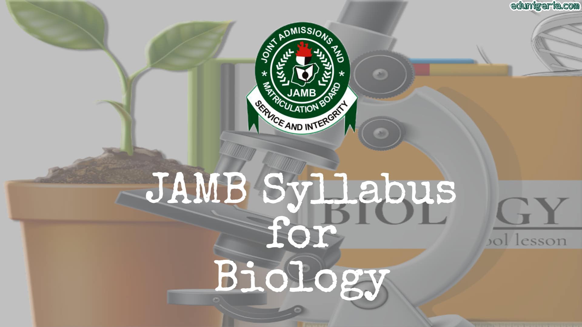 JAMB Syllabus for Biology