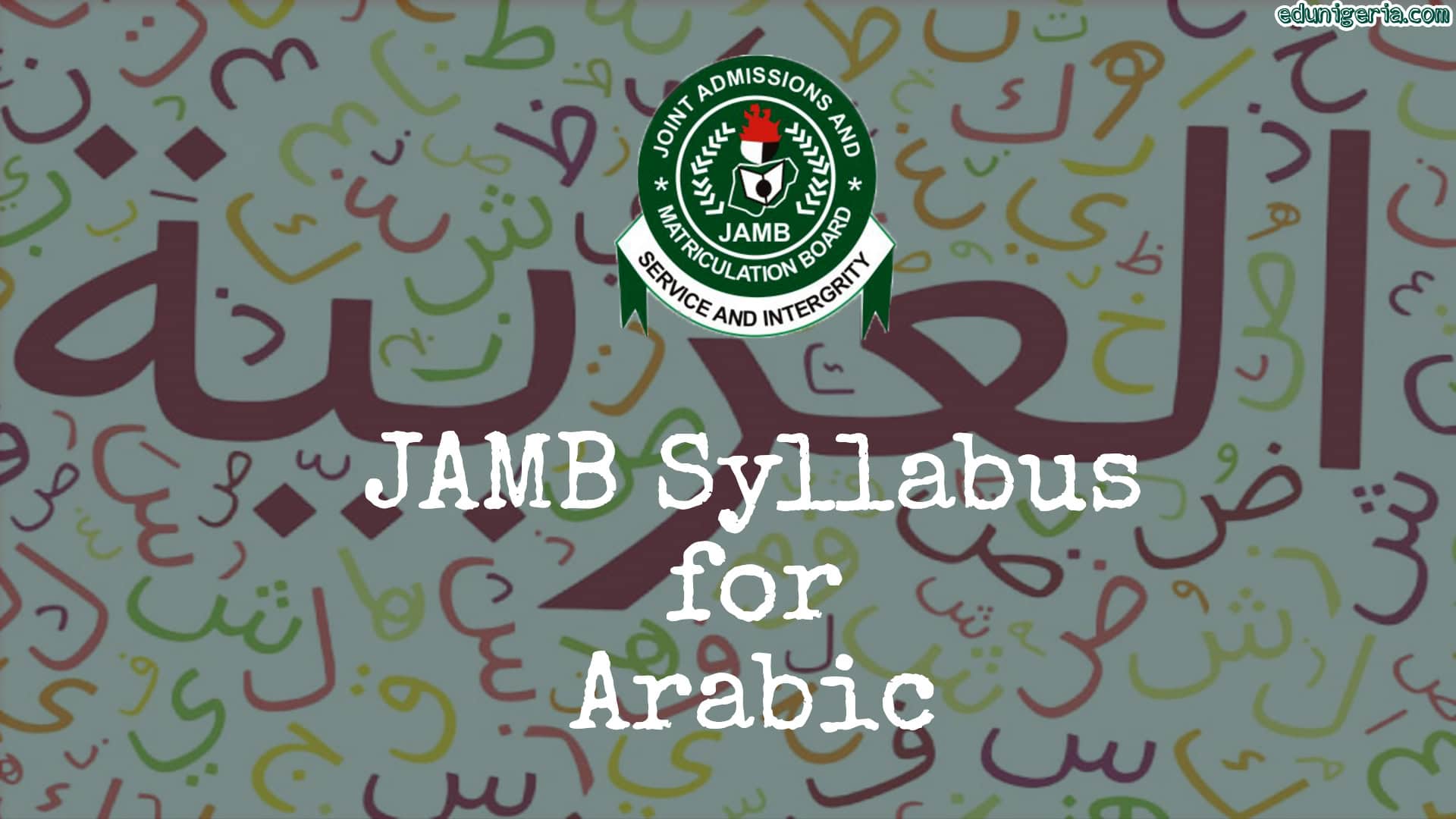 JAMB Syllabus for Arabic